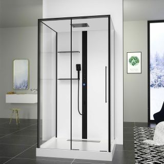 Душевая кабина Black and White Galaxy G8037 110x80 8037000 с гидромассажем